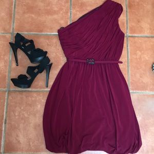 Suzi chin one shoulder cocktail dress